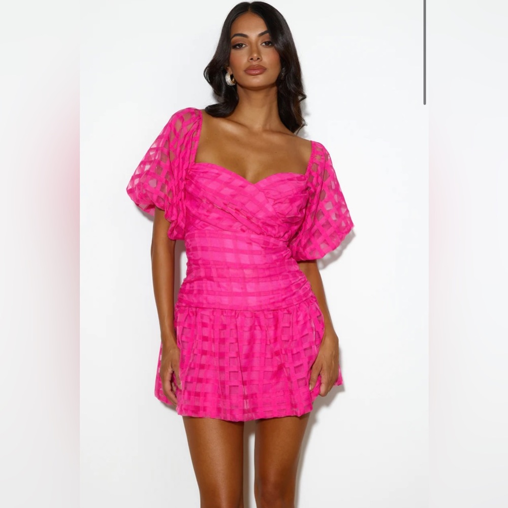 Pink mini dress